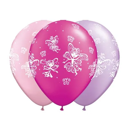 Bunte Latexballons mit Feenmotiven