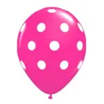 Latexballon mit Motiv Punkte – Pink & Weiß