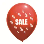 Latexballon mit Motiv SALE – Rot