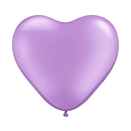 Pastell-fliederfarbener Latexballon in Herzform