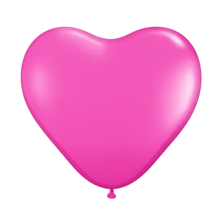 Pink, magentafarbene Latexballon in Herzform