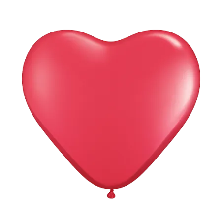 Roter Latexballon in Herzform