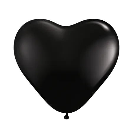Latexballon Herzform – Schwarz