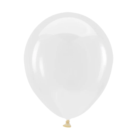 Kristallklarer transparenter Latexballon in klassischer Tropfenform