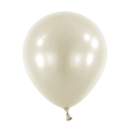 Latexballon in Tropfenform in Metallic Kalt Weiß