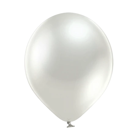 Champagnerfarbener Latexballon in Tropfenform mit Spiegelglanz