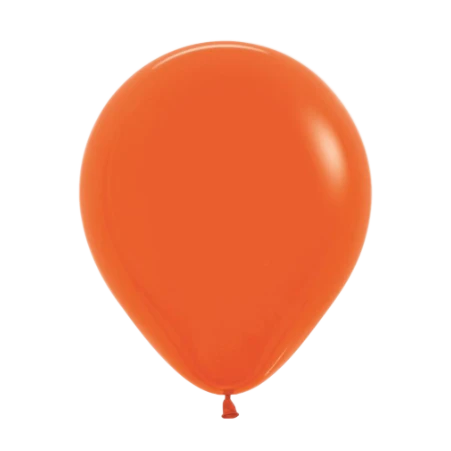 Oranger Pastell-Latexballon in klassischer Tropfenform