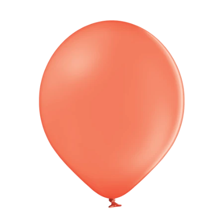 Korallfarbener Pastell-Latexballon in klassischer Tropfenform