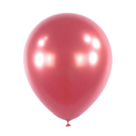 Latexballon in Tropfenform in Metallic Granatapfelrot