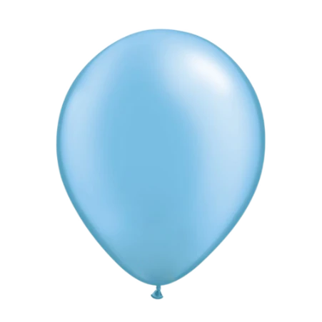 Latexballon in Tropfenform in Metallic Azur