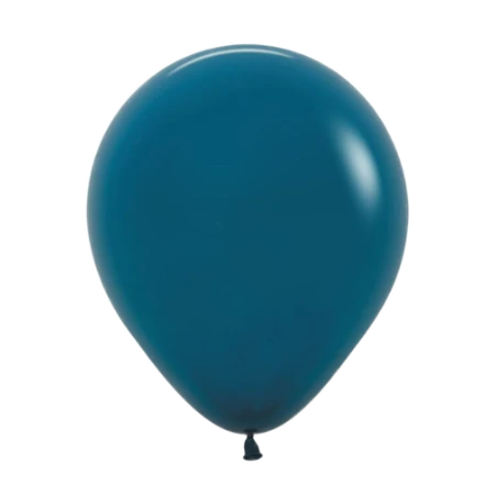 Dunkelpetrolfarbener Latexballon in Tropfenform mit metallischem Glanz