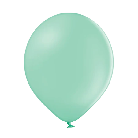 Hellgrüner Pastell-Latexballon in klassischer Tropfenform