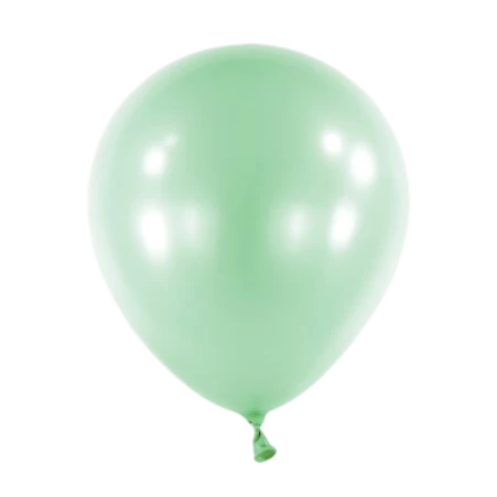 Latexballon in Tropfenform in Metallic Rotkehlchen Eiblau