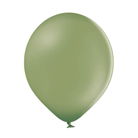 Rosmaringrüner Pastell-Latexballon in klassischer Tropfenform