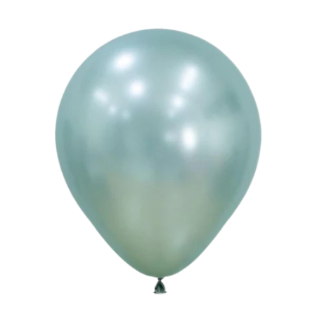 Latexballon in Tropfenform in Metallic Minze