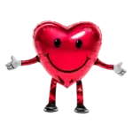 Airwalker Ballon – Smiley-Herz | Emotionaler Geschenkballon