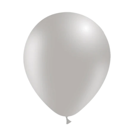 Grauer Latexballon in klassischer Tropfenform