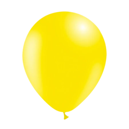 Zitronengelber Latexballon in klassischer Tropfenform