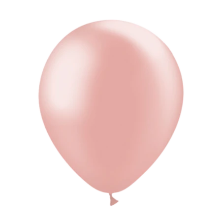 Roségoldfarbener Latexballon in klassischer Tropfenform