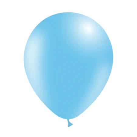 Himmelblauer Latexballon in klassischer Tropfenform