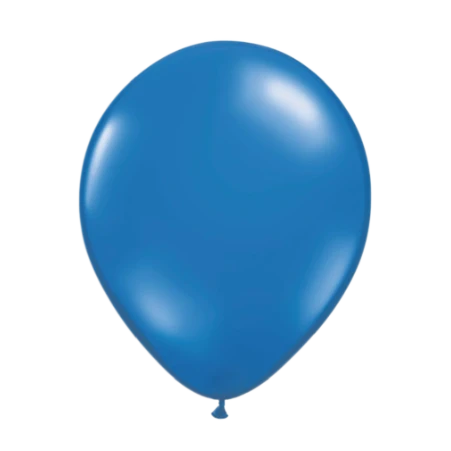 Saphirblauer Latexballon in klassischer Tropfenform