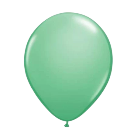 Wintergrüner Latexballon in klassischer Tropfenform