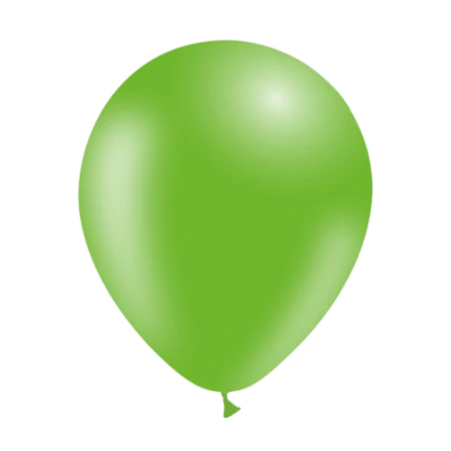 Limettengrüner Latexballon in klassischer Tropfenform