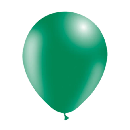 Waldgrüner Latexballon in klassischer Tropfenform