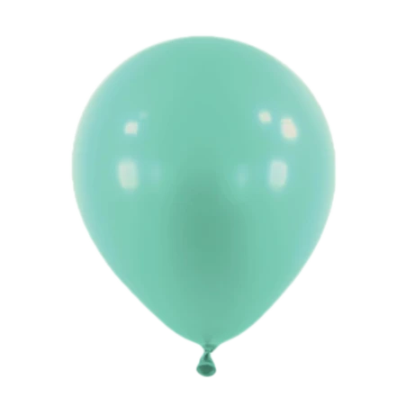 Eiblauer Latexballon in klassischer Tropfenform