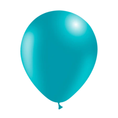 Aquatürkiser Latexballon in klassischer Tropfenform