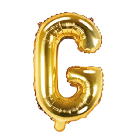 Goldener Folienballon in Form des Buchstabens G