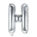 Folienballon Buchstabe – H | Silber