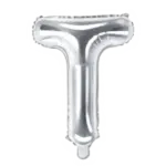 Folienballon Buchstabe – T | Silber