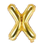Folienballon Buchstabe – X | Gold