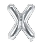 Folienballon Buchstabe – X | Silber