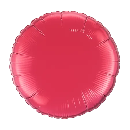 Roter runder Folienballon ohne Aufdruck