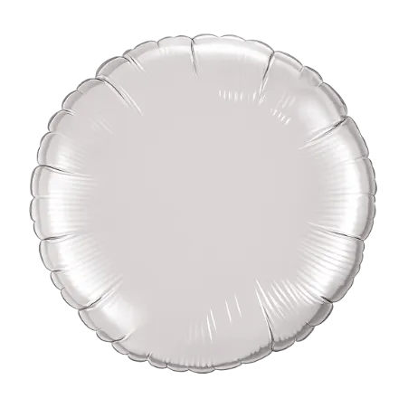Silberner runder Folienballon ohne Aufdruck