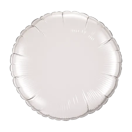 Weißer runder Folienballon ohne Aufdruck