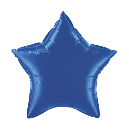 Dunkelblauer Folienballon in Sternform