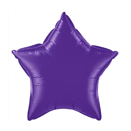 Lila Folienballon in Sternform