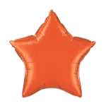 Folienballon Stern – Orange | Warm glänzend