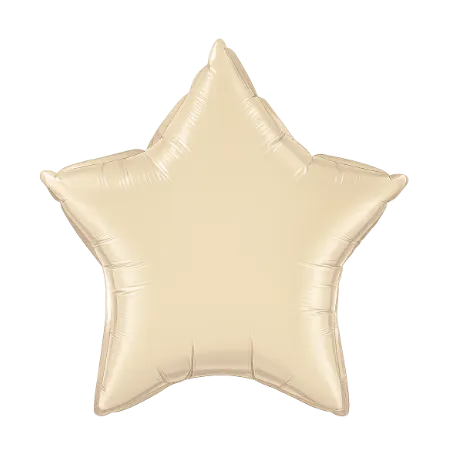 Cremefarbener Folienballon in Sternform