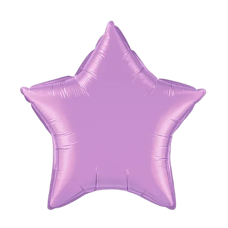 Pastell-fliederfarbener Folienballon in Sternform