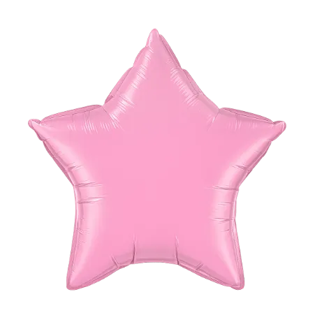 Pastell-hellrosa Folienballon in Sternform