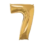 Folienballon Zahl – 7 | Gold