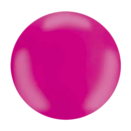 Magentafarbener Latex-Kugelballon in annähernd kugeliger Form