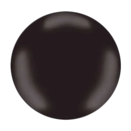 Schwarzer Latex-Kugelballon in annähernd kugeliger Form