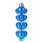 Ballonsäule Folienballons – Rund | Blau & Silber