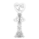 Ballonsäule Organic-Style – Transparent & Silber