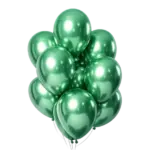 Ballonstrauß Spiegelglanz – Latexballons mit Mirror Effect | Grün